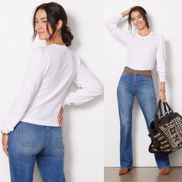 AMO Puff Sleeve Shirt Thermal Long Sleeve Top Tee - Picture 16 of 16